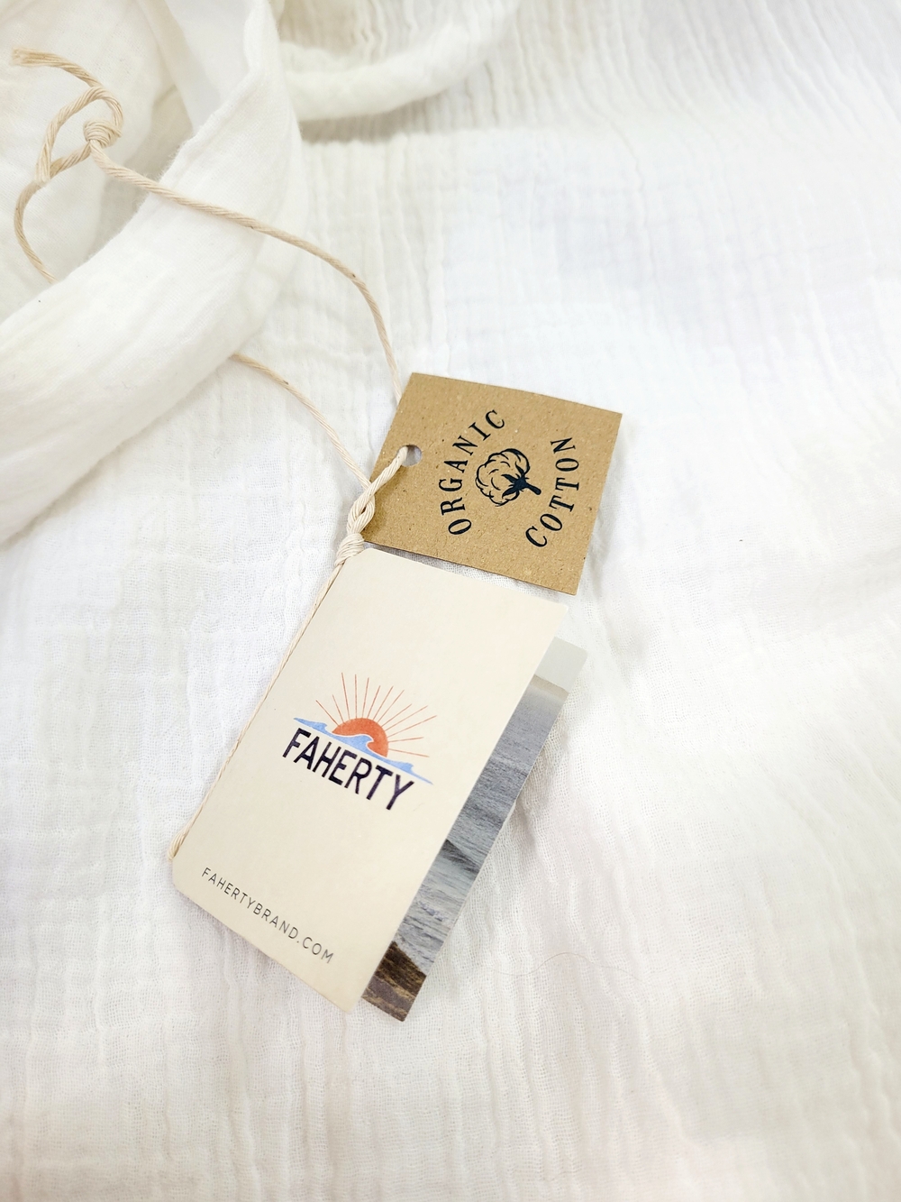 NWT FAHERTY Sintra Cove Dream Organic Cotton Gauze Dress Cover Up White - Picture 8 of 15